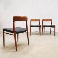 Vintage Deense eetkamerstoelen dining chairs Niels O Moller model 75 teak