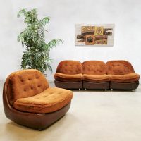 Vintage design sofa & chair lounge bank 'Teddy'