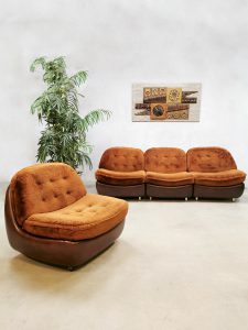 Vintage design sofa & chair lounge bank 'Teddy'