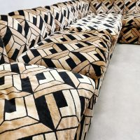 vintage velours elementen bank lounge sofa modular velvet design