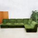 Vintage modular sofa elementen bank ‘Green velvet Spirit' light weight