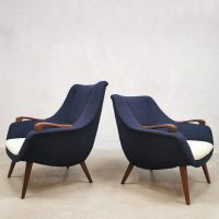 Vintage Dutch design easy chairs arm chairs lounge fauteuils 'duo tone boucle'