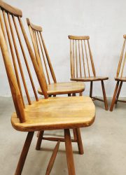 vintage desig spijlen stoelen spindle back chairs sixties jaren 60