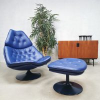 Vintage design swivel chair Artifort F588 draaifauteuil Geoffrey Harcourt