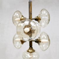Vintage design brass pendant glass Sputnik chandelier