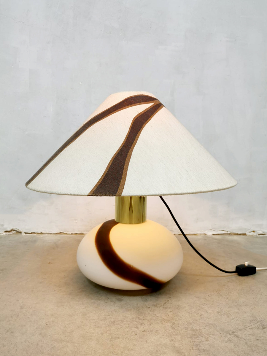 Vintage design table lamp Murano glass tafellamp 'Bi-color'