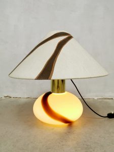 table lamp Murano glass tafellamp 'Bi-color' seventies vintage design