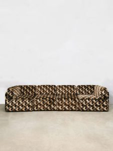 vintage retro print lounge bank sofa sixties seventies design