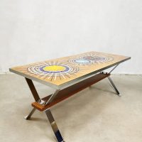 Vintage sixties tile table coffee table salontafel tegeltafel Belarti