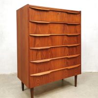Midcentury Danish design chest of drawers teak vintage Deense ladekast chest-5