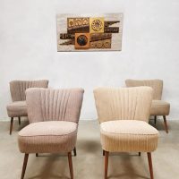 vintage midcentury design club fauteuils pink ecru