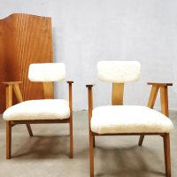 Vintage midcentury Dutch design arm chairs 1950s