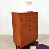 Vintage midcentury Swedish design chest of drawers teak vintage ladekast