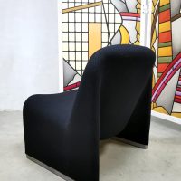 midcentury modern Artifort lounge fauetuil chair black seventies design