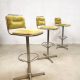 barkruk Vintage design Space Age bar stools barkrukken 'green velvet'