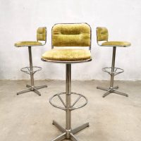 bestwelhip vintage design barstools chrome stool swivel footring barkrukken