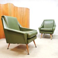retro vintage design armchairs 1950s lounge fauteuils stoelen
