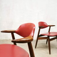 retro vintage midcentury design cowhorn dining chairs hulmefa koehoorn stoelen