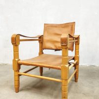 vintage tuigleren stoelen arm chairs Kaare Klint style