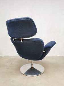 Vintage Dutch design ‘Big Tulip’ easy swivel chair lounge fauteuil Pierre Paulin Artifort retro