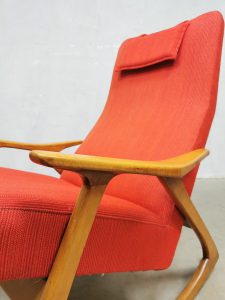 Vintage midcentury Danish design rocking chair Deense schommelstoel jaren 60