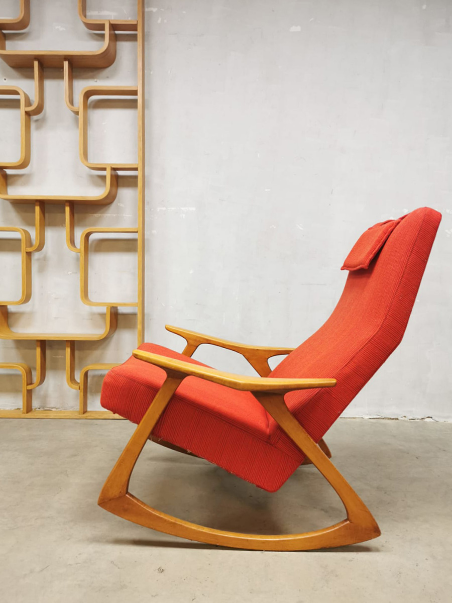 Maar levend ik heb nodig Vintage midcentury Swedish design rocking chair Zweedse schommelstoel |  Bestwelhip