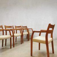Vintage Danish design dining chairs eetkamerstoelen EMC møbler