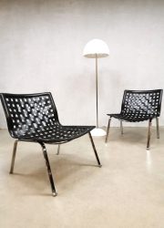 Vintage design easy net chairs fauteuils Giancarlo Vegni Fasem