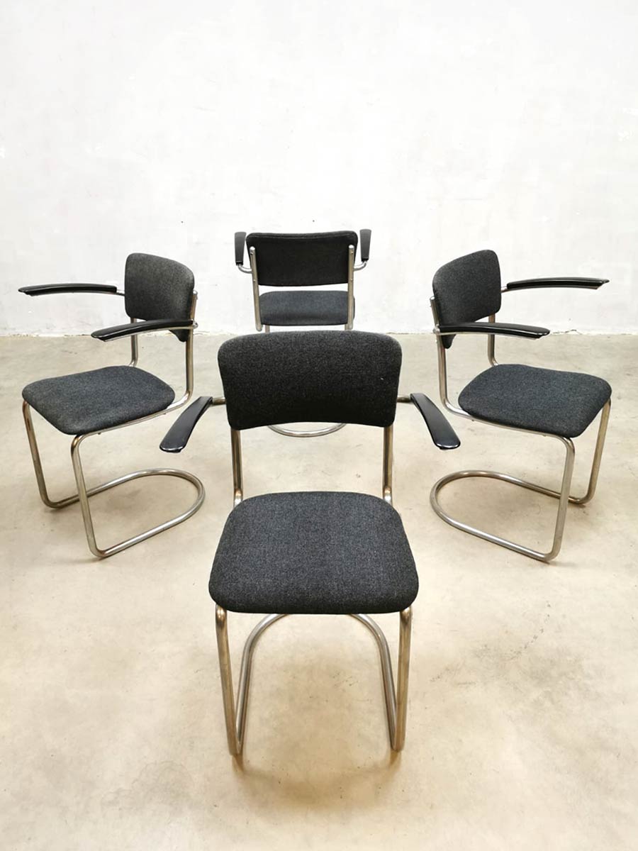Model 208 vintage dutch design eetkamerstoelen stoel chair Gispen