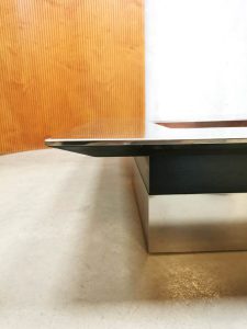 Vintage Italian design chrome coffee table minimalism salontafel