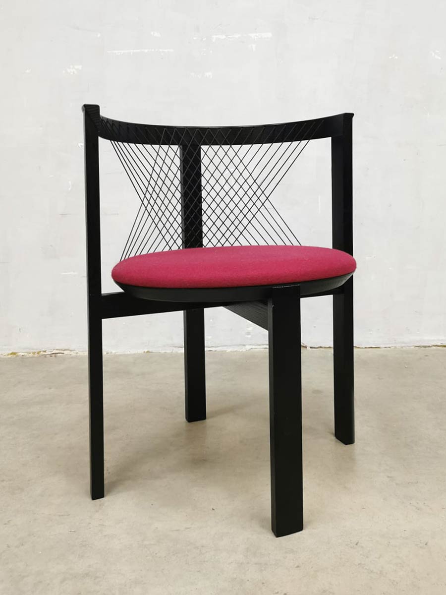 Danish vintage design String dining chair stoel Niels Jørgen Haugesen
