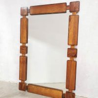 Danish vintage design rosewood wall mirror palissander spiegel XL