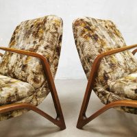 Midcentury modern armchairs lounge fauteuils Paul Bode Federholz-Gesellschaft OHG
