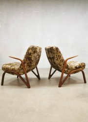 Vintage midcentury modern armchairs lounge fauteuils