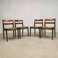 Vintage Scandinavisch design dining chairs eetkamerstoelen set of 4