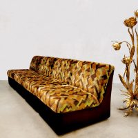 vintage design corner sofa couch hoekbank modular velvet pattern