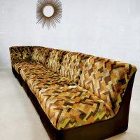 retro design velvet couch sofa velvet velours green orange