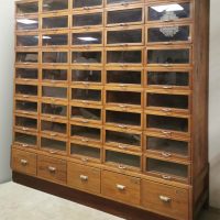 Vintage haberdashery chest of drawers display cabinet apothekerskast