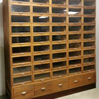 Vintage haberdashery chest of drawers display cabinet apothekerskast