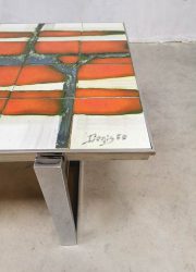 Midcentury Modern 70s ceramic coffee table salontafel Belarti Denisco