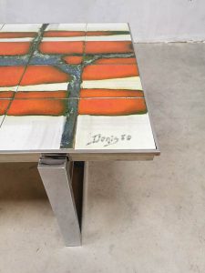 Midcentury Modern 70s ceramic coffee table salontafel Belarti Denisco