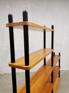 Midcentury Dutch vintage design stick cabinet stokkenkast wall unit 'Duo tone'