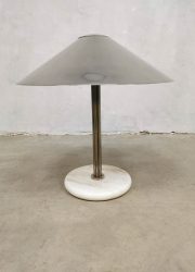 Vintage Italian design marble chrome table lamp tafellamp