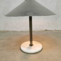 Italiaanse design tafellamp met marmer en chroom desk light