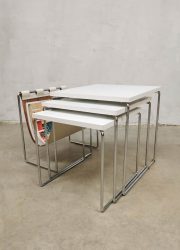 Vintage Dutch design nesting tables mimiset bijzettafels Brabantia