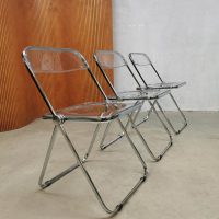 Vintage Italian design folding chairs klapstoelen Plia Castelli