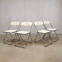 Retro design folding chairs Anonima Castelli model Plia