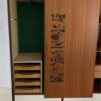 Italian vintage midcentury design wardrobe cabinet kast 'sliding doors'