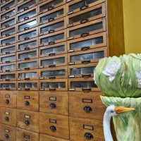 Vintage chest of drawers haberdashery cabinet fourniturenkast apothekerskast