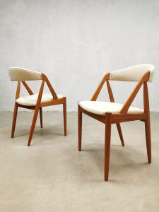 Midcentury retro design diner chairs stoelen Kai Kristiansen Schou Andersen